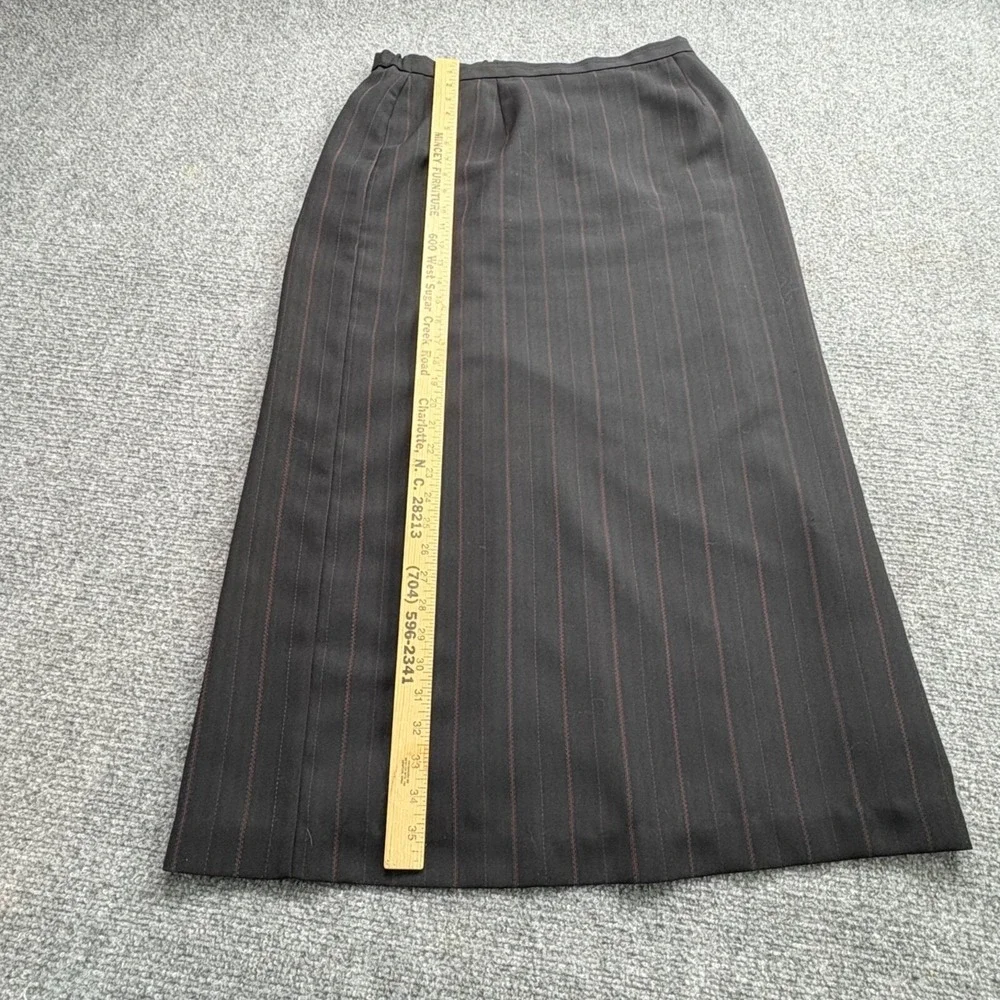 VTG Norton McNaughton Suit Blazer 12 Skirt 14 Black Pinstripe Maxi‎ Y2K Modest